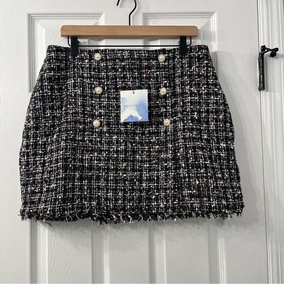 NWT MAJORELLE Bia Mini Skirt Candy Shop Tweed in Candy Shop Tweed sz xl - Picture 5 of 8